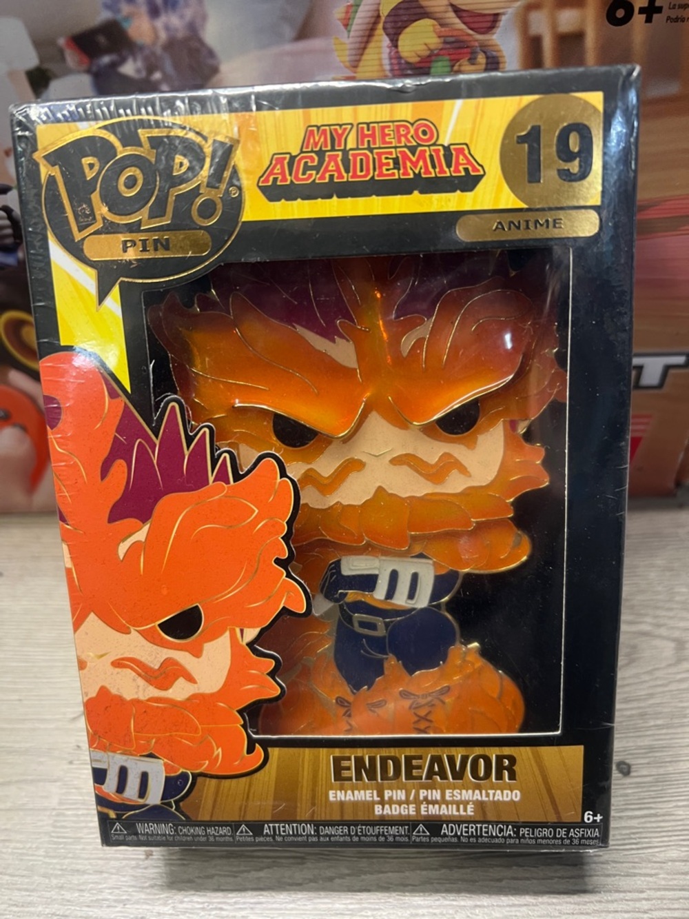 My Hero Academia Endeavor Pop! Pin - Orange Flame Design